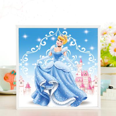 China Cartoon 18*18cm Mini Canvas Board Diamond Painting Kitting Diy Crystal Diamond Painting With Frame for sale