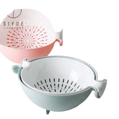 China 1700 Vegetable and Fruit Sustainable Kitchen Utensils Water-Draining Plastic Basket Colander Washing Salad Basket Drainer for sale