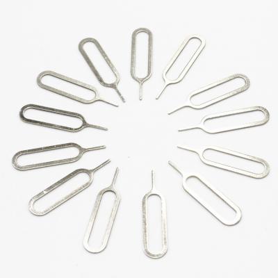 China Nickel Plated Sim Card Eject Tool Needle Pin For Phone Sim Card Ejector Pin Silver Sim Card Ejector Pin For iPhone for sale