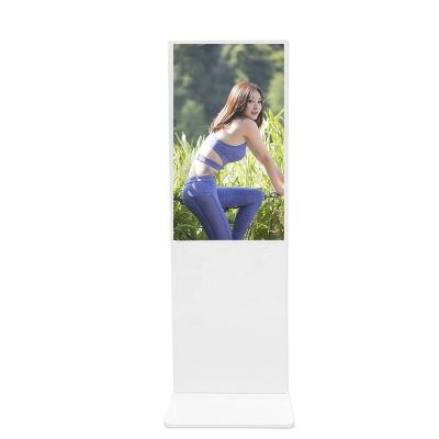 China Indoor Android Wifi LCD Advertising Player 65 Inch Display Screen Floor Stand Digital Signage Totem Kiosk for sale