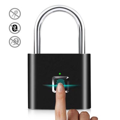 China Waterproof Electronic Fingerprint Lock Smart Fingerprint Padlock Stainless Steel Door Lock Zinc Alloy Security For Home 90g for sale