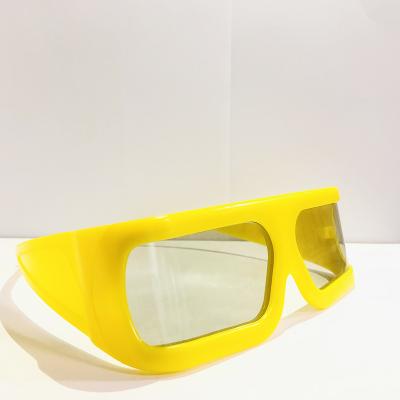 China 3D 4D 7D Yellow ABS Frame Passive Linear And Circular Polarized Glasses For Cinemas And Home Theater for sale