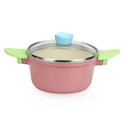 China Sustainable Hot Selling Enamel Coating Cookware Non Stick Aluminum Melt Sauce Pot Set for sale