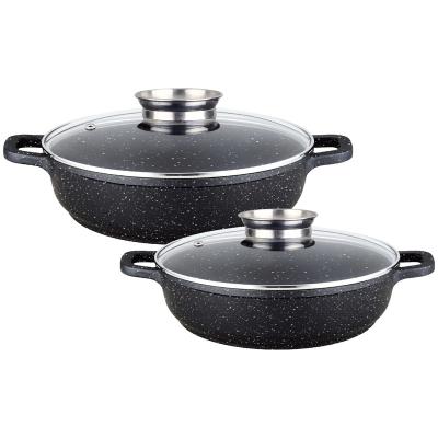 China Low Sustainable 4pcs Casserole Cookware Sets Aluminum Ceramic Induction Die Cast for sale