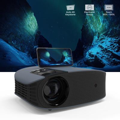 China Built-in Speakers 2023 300 ANSI Full HD 23 Lumens 4K 23 Lumens 1920x1080P Languages ​​Correction 4D Projector Auto Trapezoidal Portable Camping for sale