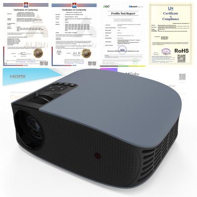 China Integrated Multimedia Speakers CE RoHS FCC LED 300 ANSI Mini Power 1080P 4K HD Wifi Bluetooth Mini Lcd Projector for sale