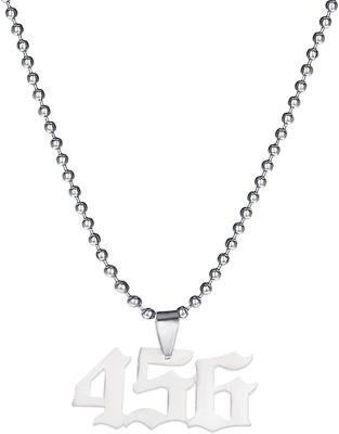 China Fashion Squid Game Necklace, Game Element Necklace with 456 Dangling Letters, Game Cosplay Alloy Necklace for sale