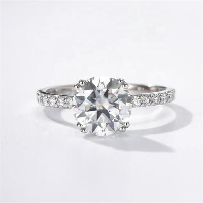 China 2021 Hot CLASSIC Fashion Women Rings Silver Moissanite Wedding Ring Engagement For Men And Women for sale