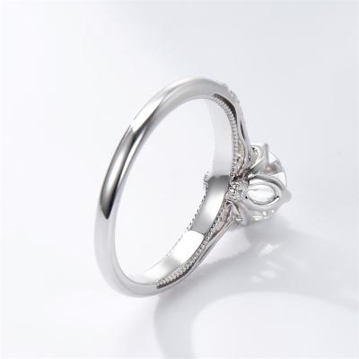 China New CLASSIC Fashion Style Moissanite Jewelry Engagement Ring 925 Silver For Couples for sale