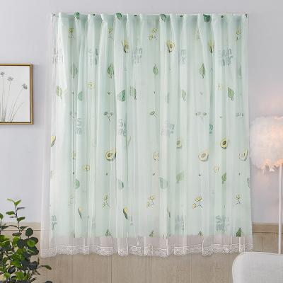 China Blackout Curtain Door Bedroom Self-adhesive Kitchen Sticker Free Punch Magic Curtain In Curtain External Household Partition for sale