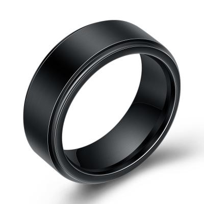 China Wholesale Men's Carbide Men's Hip Hop Jewelry Men's Black Tungsten Carbide Engagement Band Gold Tungsten Carbide Ring Arched Men's Ring for sale