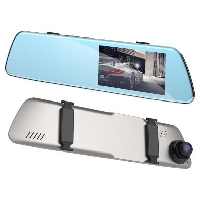 China Wholesale raincoat! 4.5 Inch 1080P Dashcam Dual Rearview Mirror Cameras Recorder Hd Dvr Manual Car Rearview Camera for sale