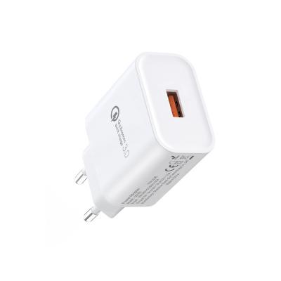 China Mobile Phone QC 3.0 18W USB charger wall travel Charger for mobile Phones with UKCA/CCC/FCC/UL/PSE/CE/ROHS/CB/KC Charger Adapter for  phone for sale