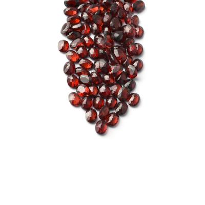 China Natural garnet jewelry polishing rough oval cut free garnetar semi precious stones for jewelry making for sale