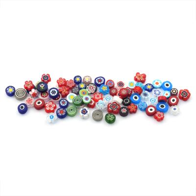 China Colorful Flower Glass Beads Synthetic Polishing Glass Artificial Stone for sale