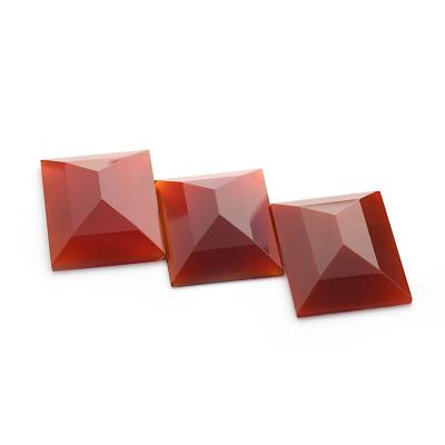 China New Nature Polishing Red Agate Wand Cut Rectangle High Qualty Gemstones Loose Stone For Jewelry for sale