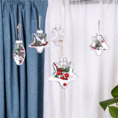 China Simple Clear Plastic Christmast Ornament Star Ornament Home Decor For Christmas Holidays for sale