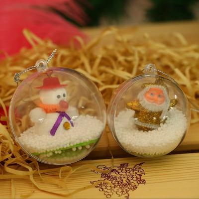 China Children's Toy Plastic Decoration Tree Ornament Christmas Balls 8cm 6cm 7cm Plastic Pendant for sale