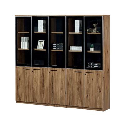 China (Other) Promotional Good Quality Customized Modern Glass Shelf Adjustable Color And Size Bookcases With Two Three Doors for sale