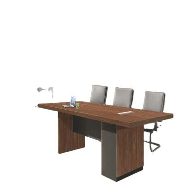 China Wholesale Convertible Wooden Conference Room Furniture Modern Design 25mm 50mm Thickness Office Conference Table Meeting Desk for sale