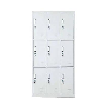 China Hot Sale 9doors Adjustable Steel Locker High Quality Storage Cabinet (Other) Closet For Clothes 9doors Durable Wardrobe for sale