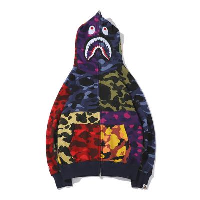 China 2022 High Quality Anti-wrinkle Four Zipper Full Color Quilting Luminous Reflection Men's Bape Hoodie Bathing Monkey Hoodies Sweatshirt for sale