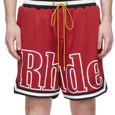 China Anti-wrinkle fashion rhude basketball mesh shorts custom printed logo gym cycling shorts for women men for sale