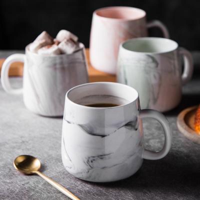 China Viable Wholesale Marble Ceramic Coffee Cup Nordic Porcelain Mugs for sale