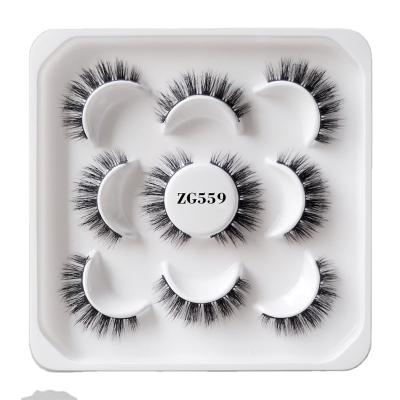 China Wholesale Light Natural Synthetic Eyelashes False Eyelashes Natural Seller Price for sale