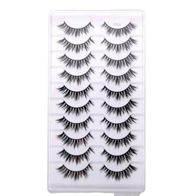 China Light Hot Sale False Eyelashes 3d Natural Tapered 18mm Mink Eye Lashes In Middle East Market for sale