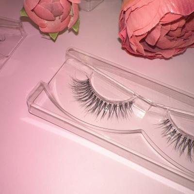 China Hot Selling Light Weight 2023 Length Mink Lashes Natural Short Fake Short Fluffy Lashes Short Lashes for sale