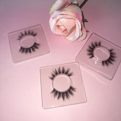 China 2023 new style light natural look eye lashes 15mm lashes 3d medium thin strip real natural lashes for sale