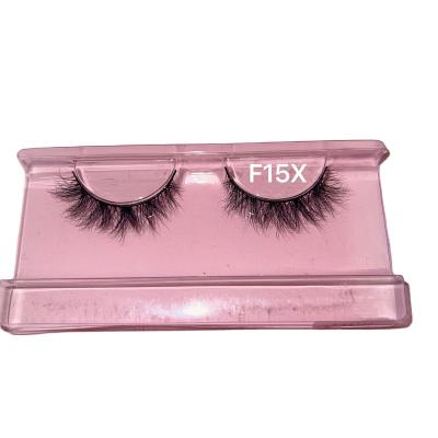 China 15mm Lightweight Good Quality Short Mink Lashes Short Natural Lashes To Make Your Own Brand Fake Lashes for sale