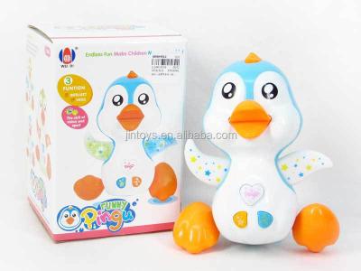 China Kids electric singing and dancing toys penguin plays music light (3C), battery operated animal toys for wholesale, AD004512 12.5*12*18.5CM for sale