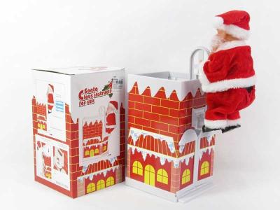 China Kids Toys Santa Claus Electronic Climbing Fireplace with Music, Santa Claus for Wholesale, AE007930 13*12.5*22CM for sale