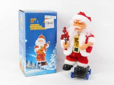 China Toys for kids electric scooter Santa Claus with light and music, Electric Father Christmas for wholesale, AE007920 10.5*10*20.5CM for sale