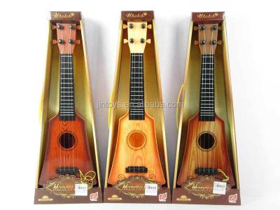 China Battery Operated Toy Toys for Kids Propeller Shaped Wood Grain Classic Electric Guitar, Electric Bass Guitar Toy for Wholesale, AL019626 for sale