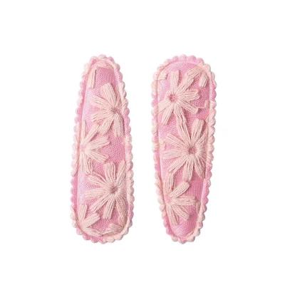 China Wholesale 2023 Handmade Cloth Decoration BB Clip Cloth Decoration 2023 Soft Floral Toddler Hair Clips Hair Clips for sale