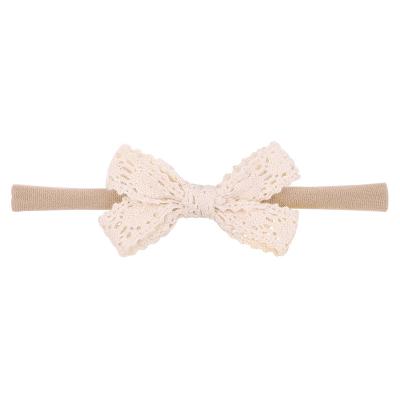 China HEADBAND 2023 new Europe and America custom lace bow hair ribbon headdress style hair nylon rope bow for sale