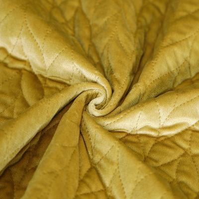 China OKL42109 Ultrasonic Embossing Quilting Fancy Anti-Static Velvet Fabric Sofa Embossing Velvet Upholstery Fabric for sale