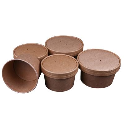 China Customized Waterproof Take Away Food Containers Paper Soup Bowls for sale