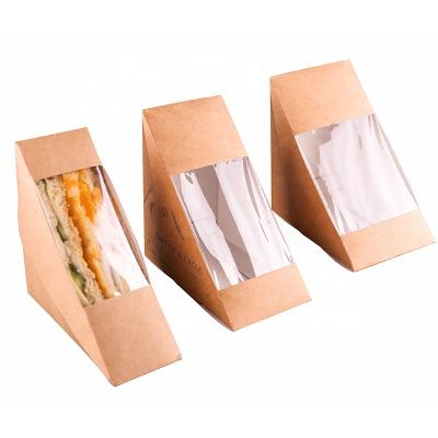 China Customized Biodegradable Take Away Lunch Sandwich Paper Box for sale