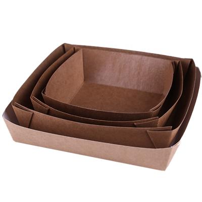 China Minimalist hot popular logo printed environmentally friendly kraff salad box packaging food boxes for sale