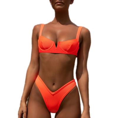 China Viable Women's Swimwear and Beachwear - Color Simply Two Piece Lift Up Swimwear for sale