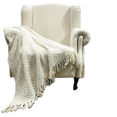 China Jacquard Sofa Decor Knit Blanket Acrylic Woven Soft Throw With Fringe 200-350GSM 30-45 Days All-Season 100% Acrylic Jacquard Blanket for sale