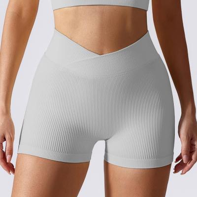 China Nylon ammonia blend Seamless High Waist Yoga Shorts Hip Lift Fitness Running Outdoor Cycling Sports Shorts for sale