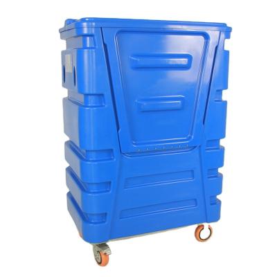 China Plastic Laundry Workshop OEM Warehouse Logistics Laundry Picking Roll Cage Trolley Warehouse Trolley for sale