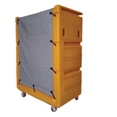 China Reasonable Price HEBEI Laundry Rotation Mount Laundry Garment Cage Linen Cart for sale