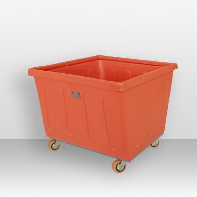 China Hot Selling Laundry Hotel Laundry Cart With Hospital Plastic Warehouse Large Capacity Wheeled Cart Stabilized Bin Feeding for sale