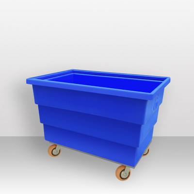 China Super Quality Hotel Mobile Laundry Luggage Cart Plastic Laundry Trolley On Wheels With Lid for sale